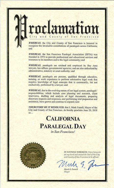 California Paralegal Day Proclamation